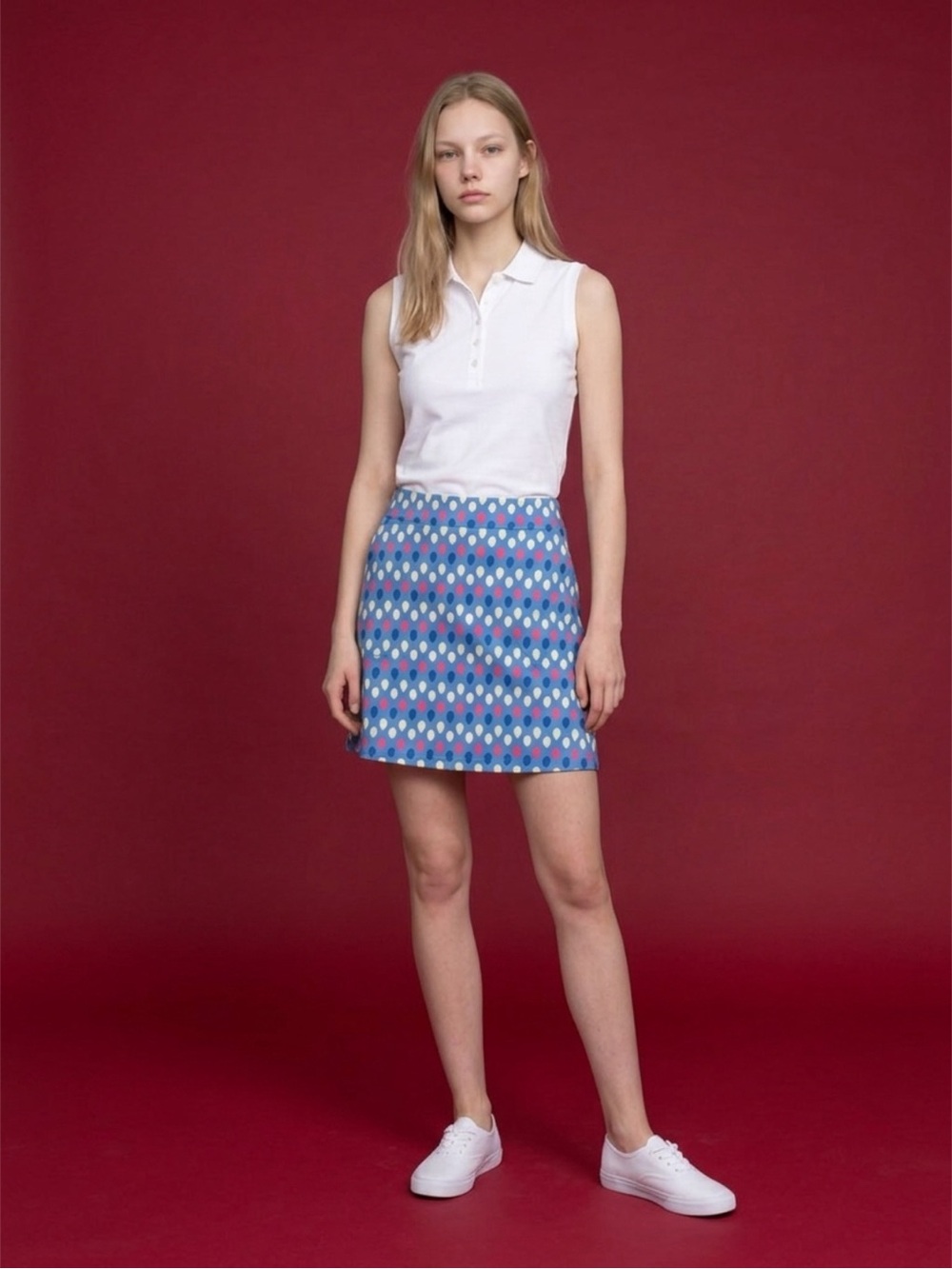 NEW Vineyard Vines Size 10 Blue Athletic Skort- White Short & Colorful Print